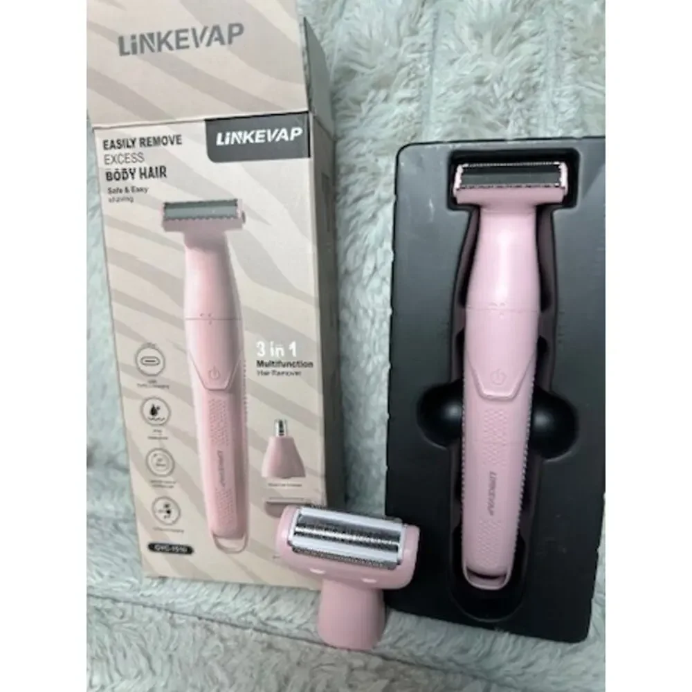 LINKEVAP 3-in-1 Women's Electric Shaver Rechargeable Waterproof Grooming Tool